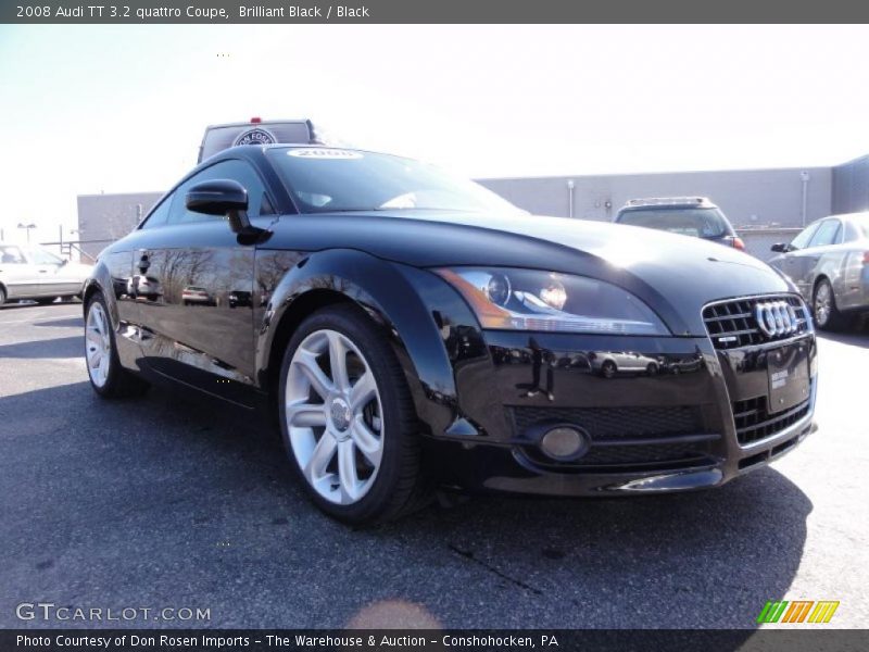 Brilliant Black / Black 2008 Audi TT 3.2 quattro Coupe