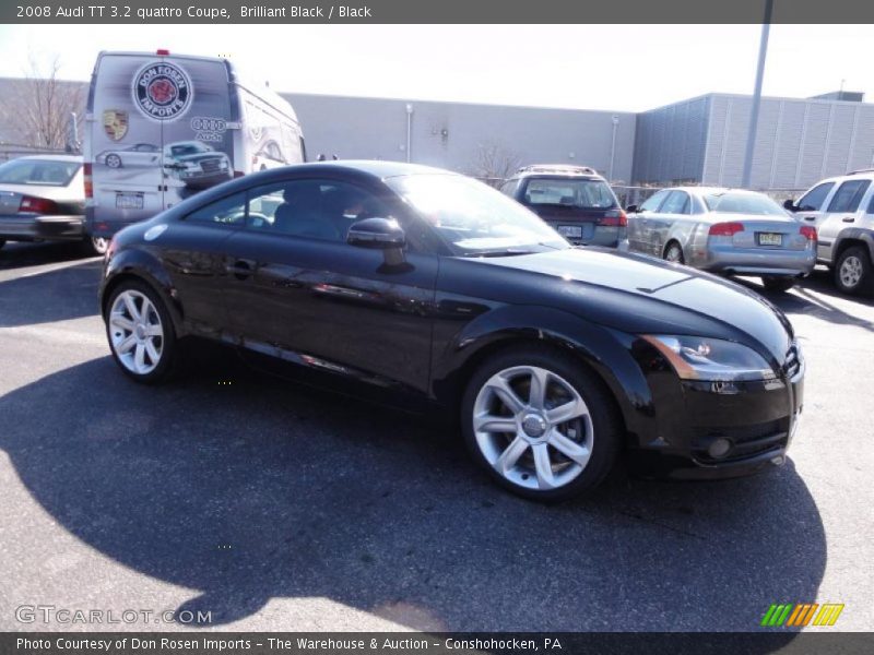 Brilliant Black / Black 2008 Audi TT 3.2 quattro Coupe