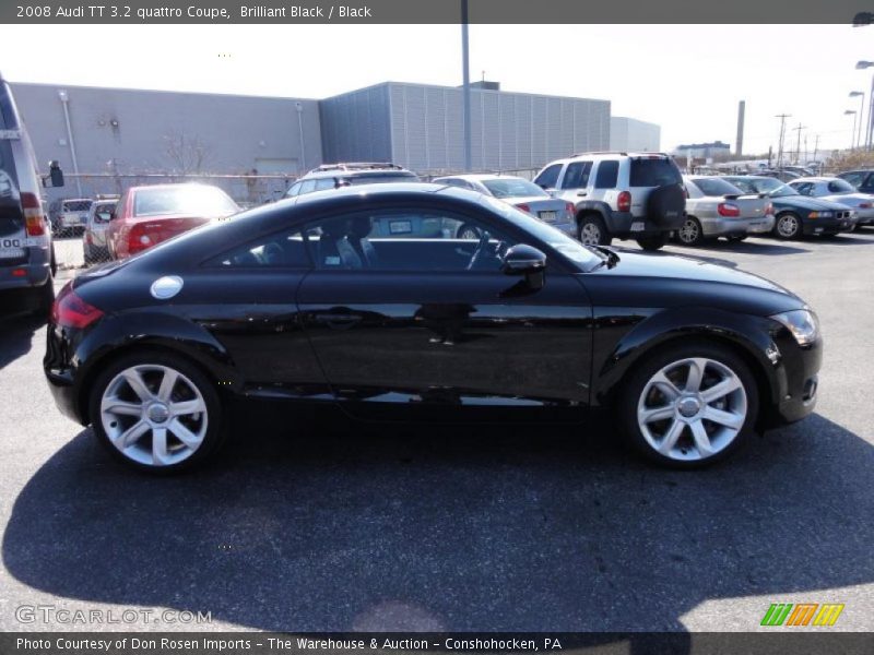 Brilliant Black / Black 2008 Audi TT 3.2 quattro Coupe