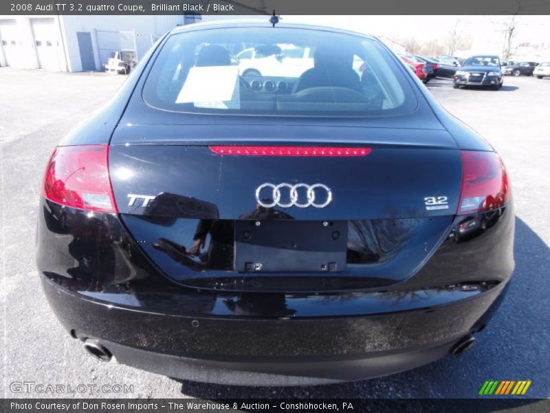 Brilliant Black / Black 2008 Audi TT 3.2 quattro Coupe