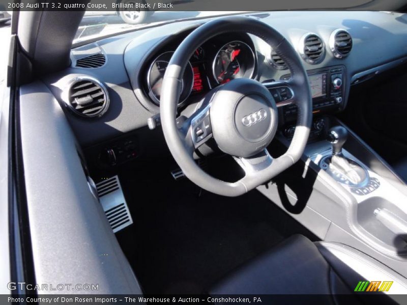 Brilliant Black / Black 2008 Audi TT 3.2 quattro Coupe
