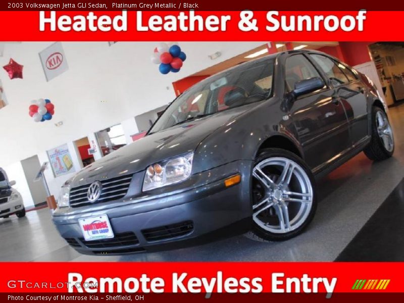 Platinum Grey Metallic / Black 2003 Volkswagen Jetta GLI Sedan