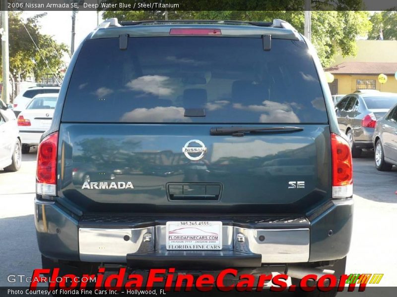 Deep Water Blue / Steel/Titanium 2006 Nissan Armada SE