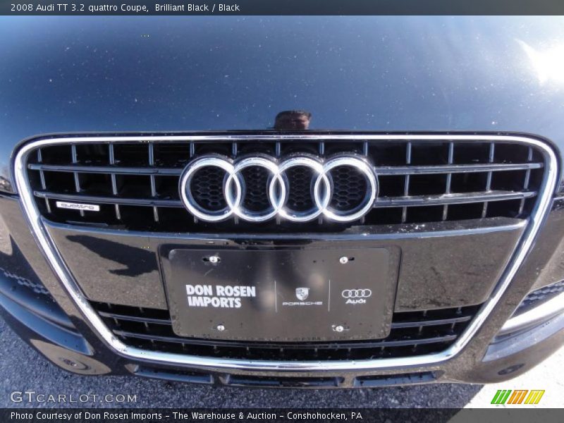 Brilliant Black / Black 2008 Audi TT 3.2 quattro Coupe