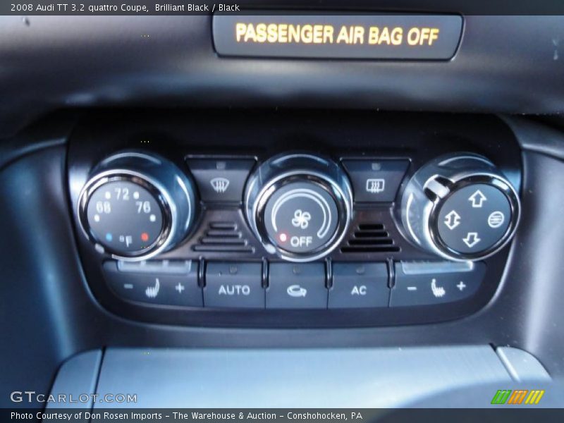 Controls of 2008 TT 3.2 quattro Coupe