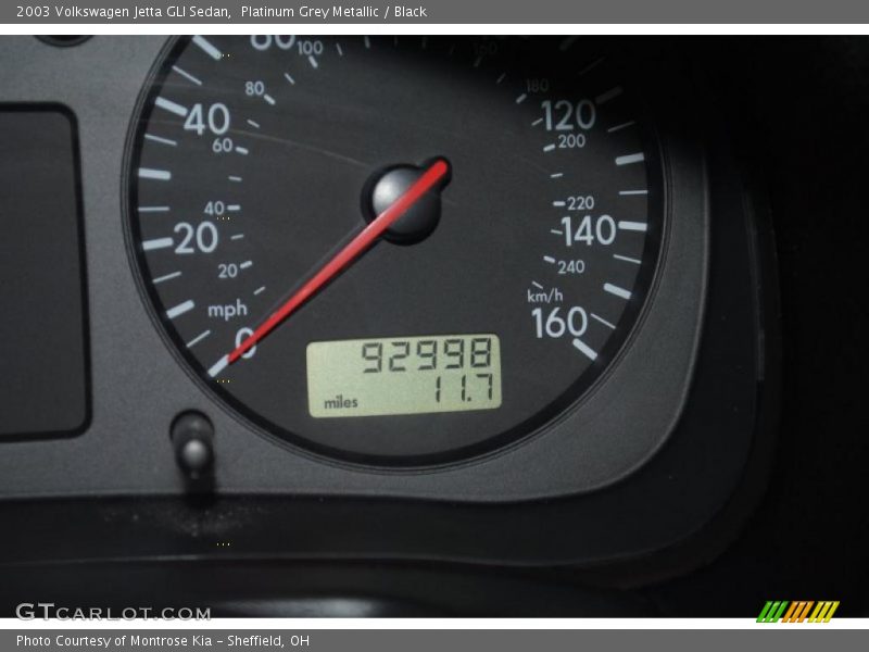 Platinum Grey Metallic / Black 2003 Volkswagen Jetta GLI Sedan