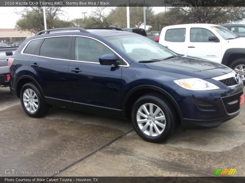 Stormy Blue Mica / Black 2010 Mazda CX-9 Touring AWD