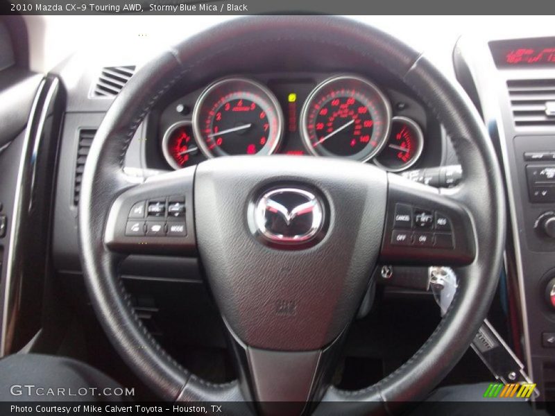 Stormy Blue Mica / Black 2010 Mazda CX-9 Touring AWD