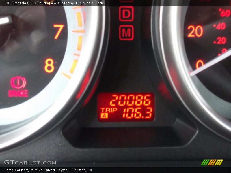 Stormy Blue Mica / Black 2010 Mazda CX-9 Touring AWD