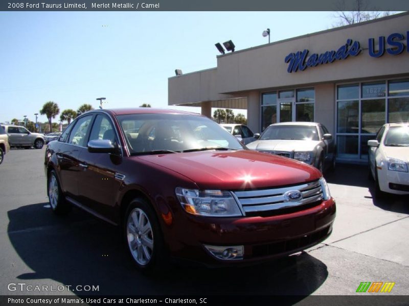 Merlot Metallic / Camel 2008 Ford Taurus Limited