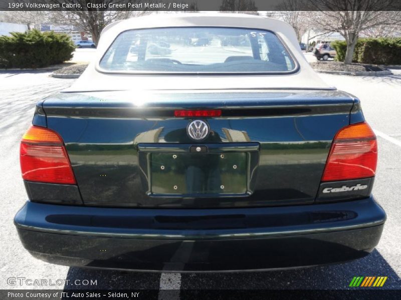 Classic Green Pearl Metallic / Beige 1996 Volkswagen Cabrio