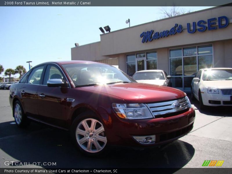 Merlot Metallic / Camel 2008 Ford Taurus Limited