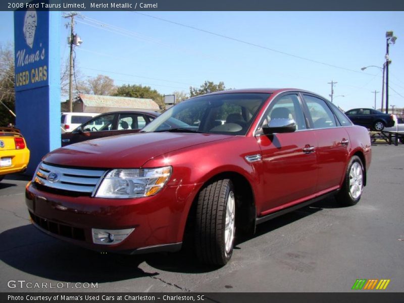 Merlot Metallic / Camel 2008 Ford Taurus Limited