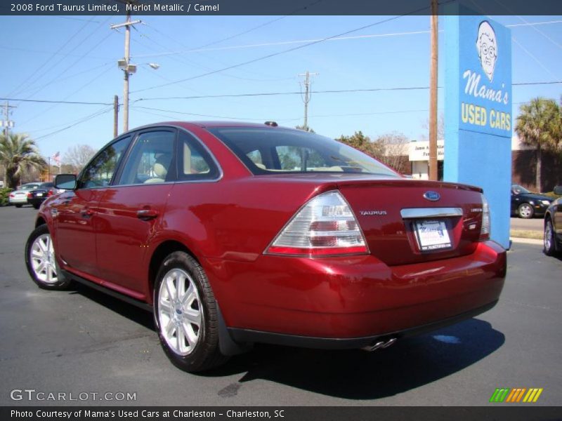 Merlot Metallic / Camel 2008 Ford Taurus Limited