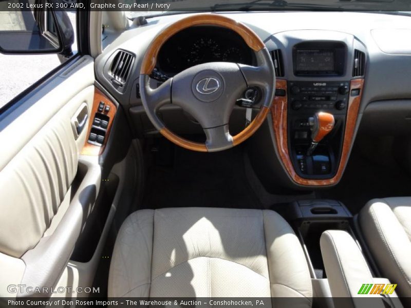 Graphite Gray Pearl / Ivory 2002 Lexus RX 300 AWD