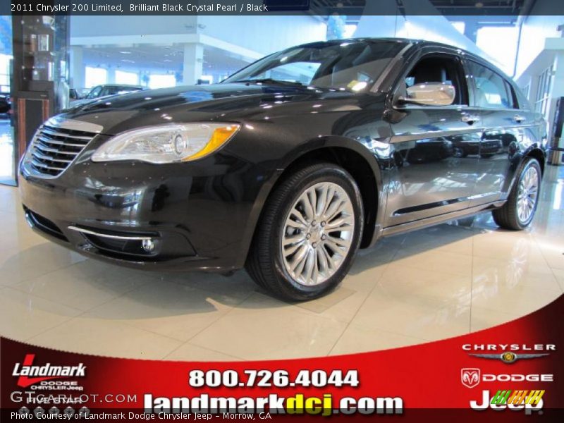 Brilliant Black Crystal Pearl / Black 2011 Chrysler 200 Limited