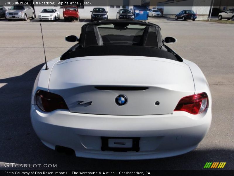 Alpine White / Black 2006 BMW Z4 3.0si Roadster