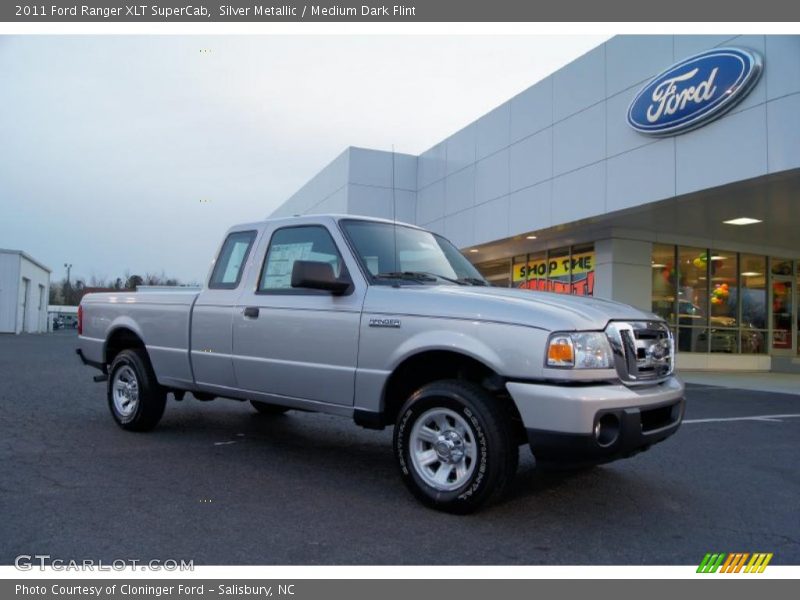 Silver Metallic / Medium Dark Flint 2011 Ford Ranger XLT SuperCab