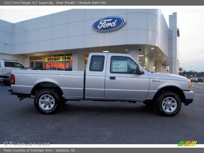 Silver Metallic / Medium Dark Flint 2011 Ford Ranger XLT SuperCab