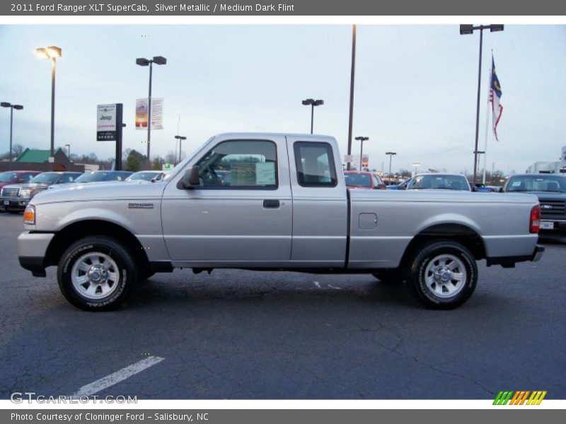 Silver Metallic / Medium Dark Flint 2011 Ford Ranger XLT SuperCab