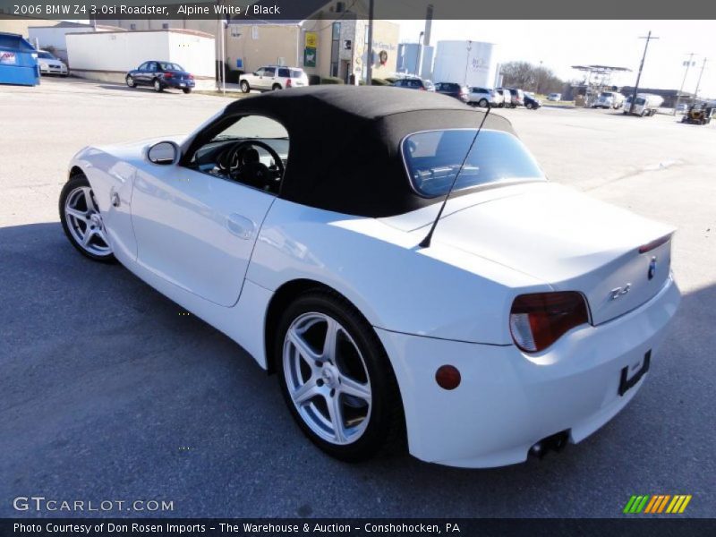 Alpine White / Black 2006 BMW Z4 3.0si Roadster