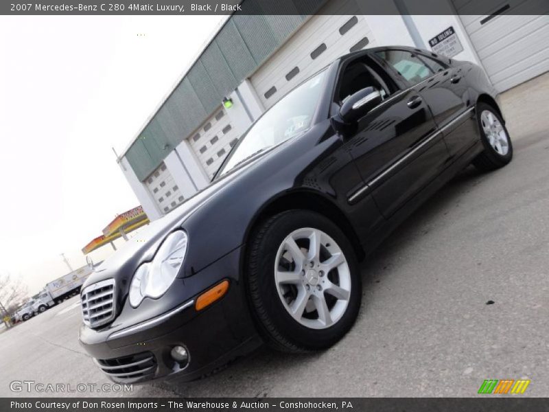 Black / Black 2007 Mercedes-Benz C 280 4Matic Luxury
