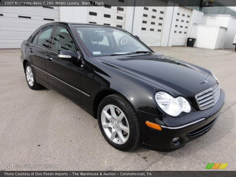 Black / Black 2007 Mercedes-Benz C 280 4Matic Luxury