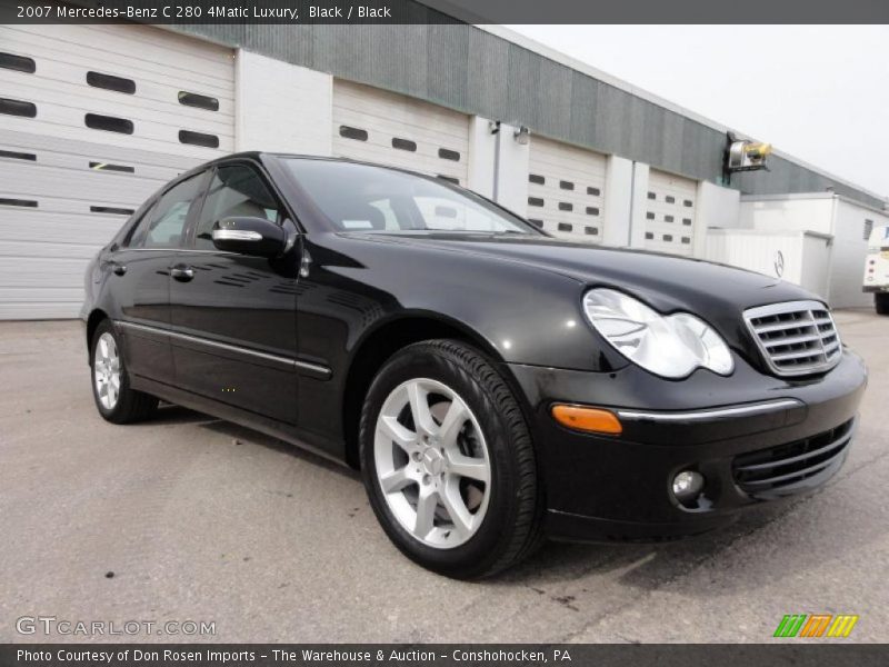 Black / Black 2007 Mercedes-Benz C 280 4Matic Luxury