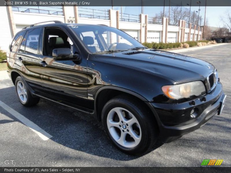 Black Sapphire Metallic / Grey 2002 BMW X5 3.0i