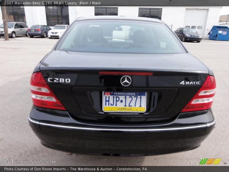 Black / Black 2007 Mercedes-Benz C 280 4Matic Luxury