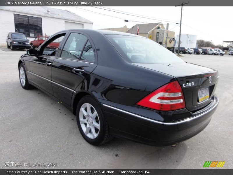 Black / Black 2007 Mercedes-Benz C 280 4Matic Luxury