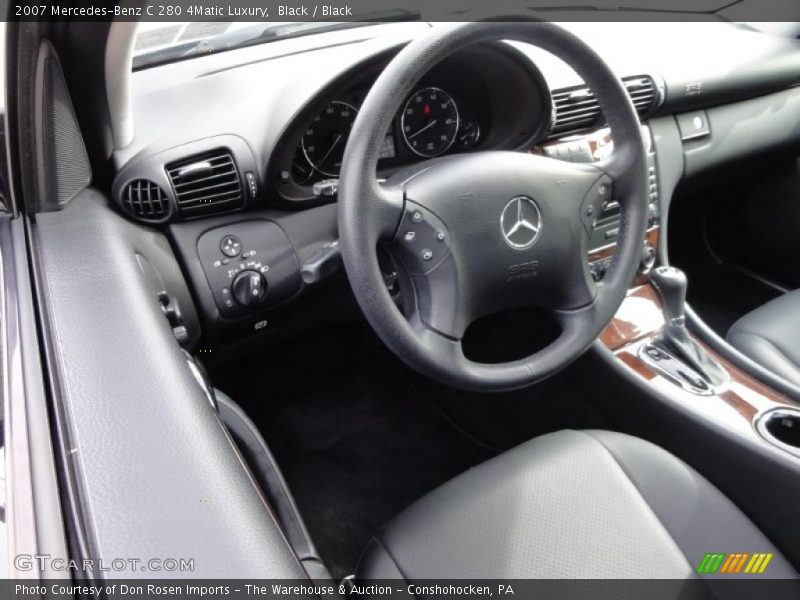 Black / Black 2007 Mercedes-Benz C 280 4Matic Luxury