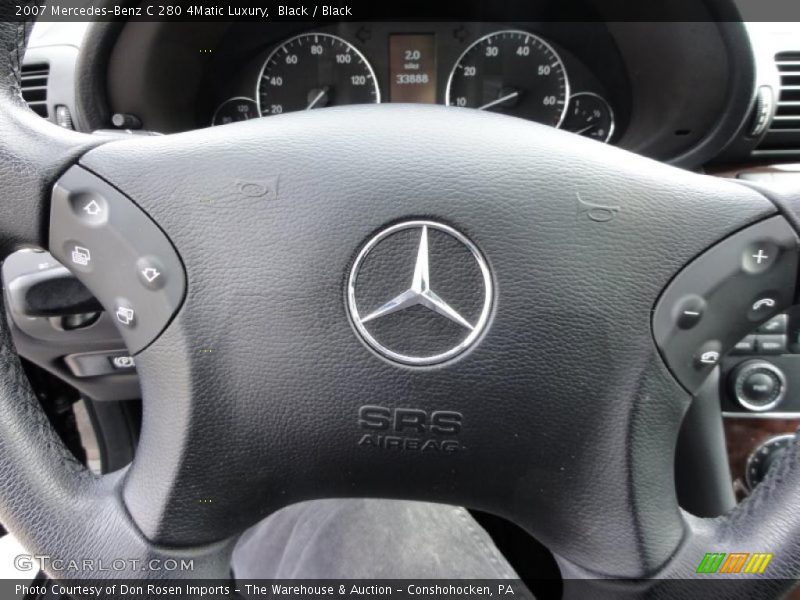 Black / Black 2007 Mercedes-Benz C 280 4Matic Luxury