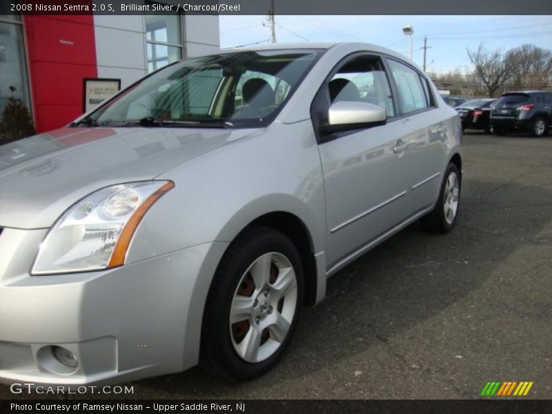 Brilliant Silver / Charcoal/Steel 2008 Nissan Sentra 2.0 S