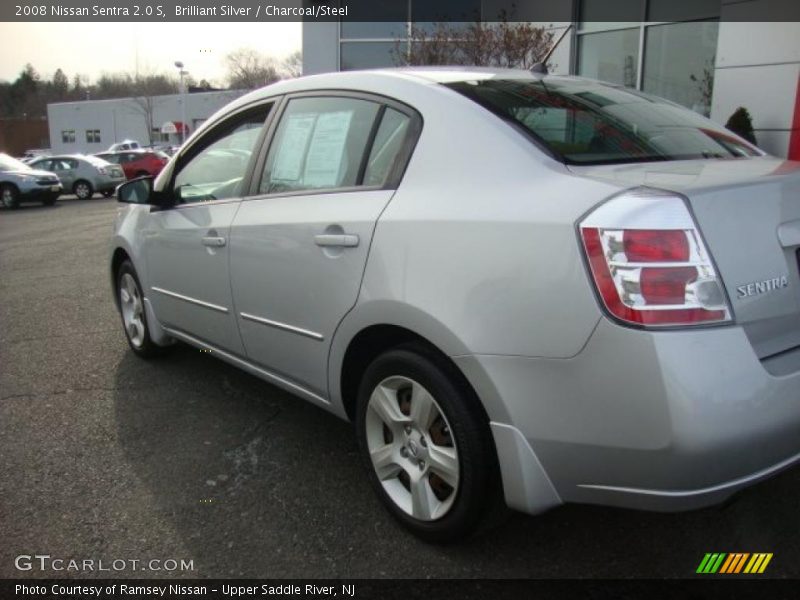 Brilliant Silver / Charcoal/Steel 2008 Nissan Sentra 2.0 S