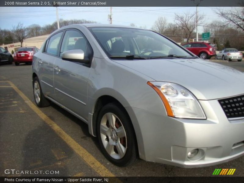 Brilliant Silver / Charcoal/Steel 2008 Nissan Sentra 2.0 S