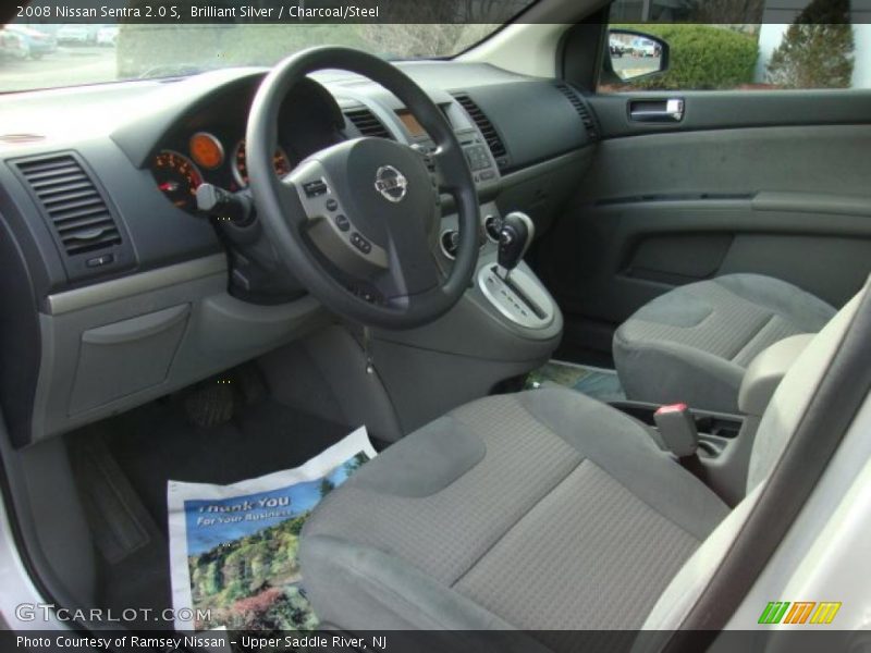 Brilliant Silver / Charcoal/Steel 2008 Nissan Sentra 2.0 S