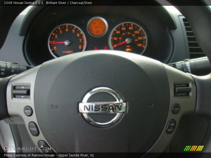 Brilliant Silver / Charcoal/Steel 2008 Nissan Sentra 2.0 S