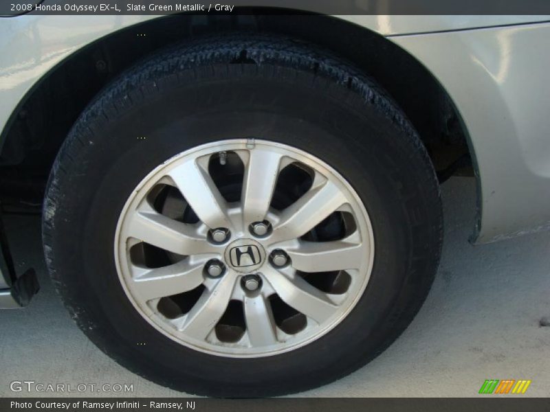 Slate Green Metallic / Gray 2008 Honda Odyssey EX-L