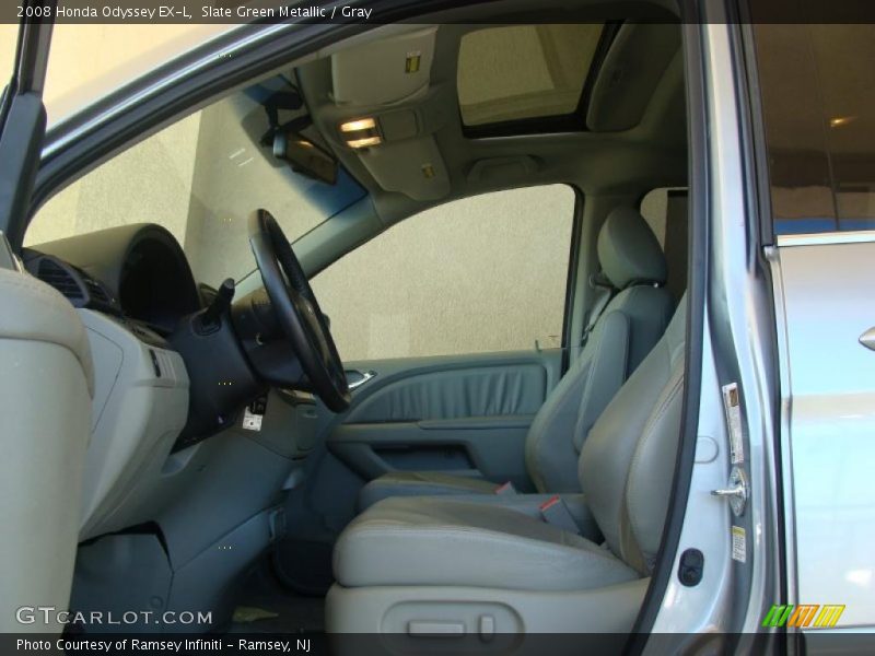 Slate Green Metallic / Gray 2008 Honda Odyssey EX-L