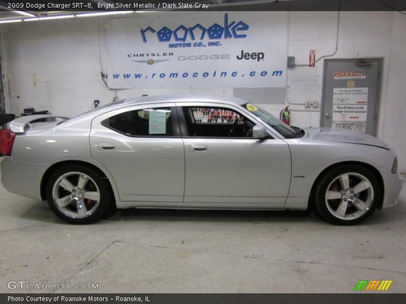 Bright Silver Metallic / Dark Slate Gray 2009 Dodge Charger SRT-8