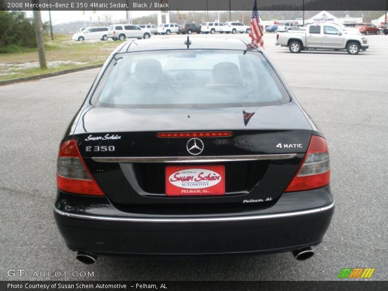 Black / Black 2008 Mercedes-Benz E 350 4Matic Sedan