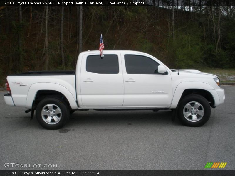 Super White / Graphite 2010 Toyota Tacoma V6 SR5 TRD Sport Double Cab 4x4