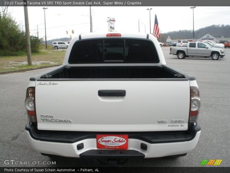 Super White / Graphite 2010 Toyota Tacoma V6 SR5 TRD Sport Double Cab 4x4