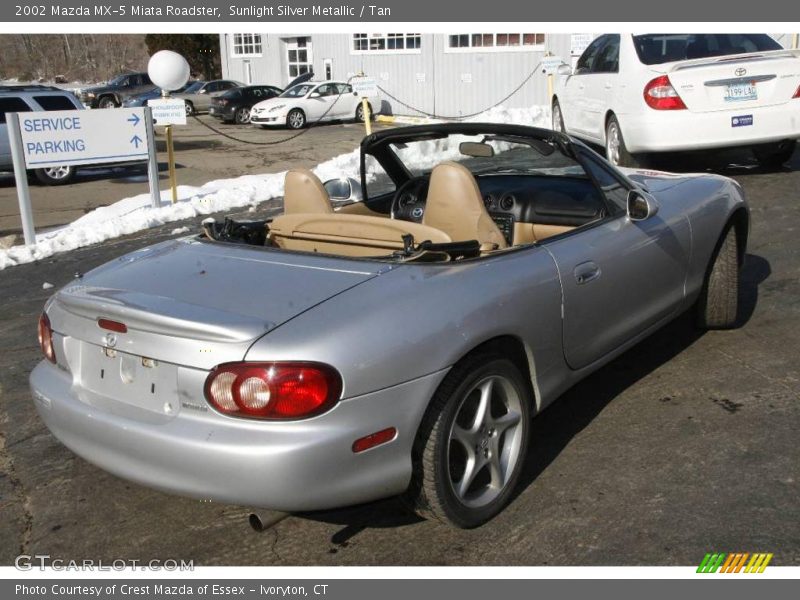 Sunlight Silver Metallic / Tan 2002 Mazda MX-5 Miata Roadster