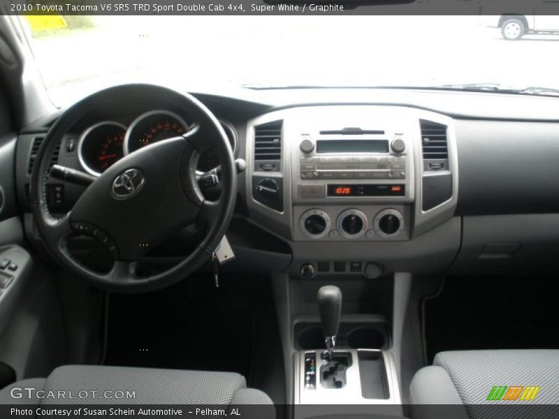 Super White / Graphite 2010 Toyota Tacoma V6 SR5 TRD Sport Double Cab 4x4