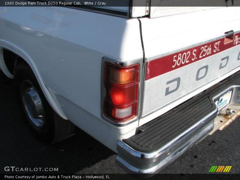 White / Gray 1993 Dodge Ram Truck D250 Regular Cab