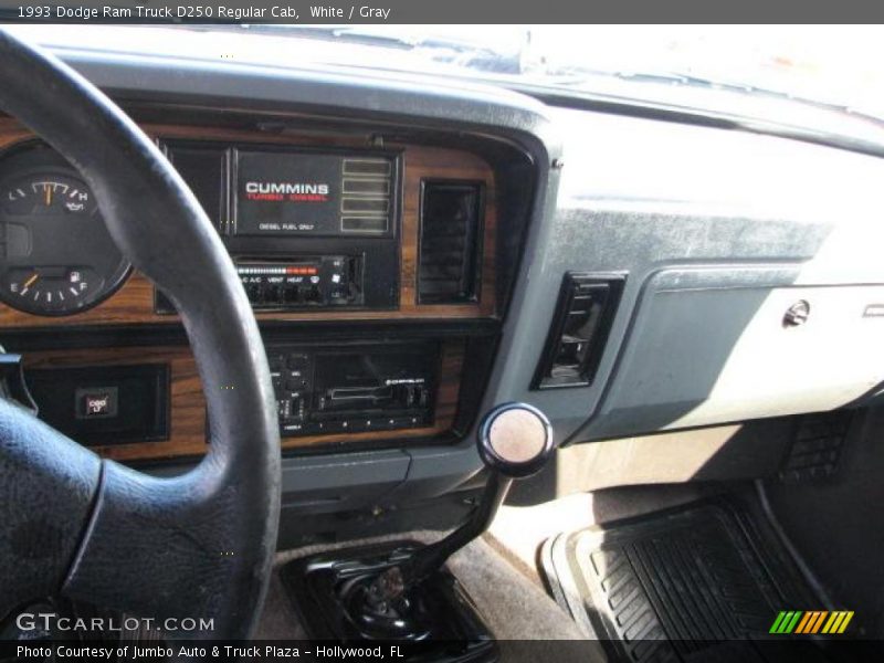 White / Gray 1993 Dodge Ram Truck D250 Regular Cab
