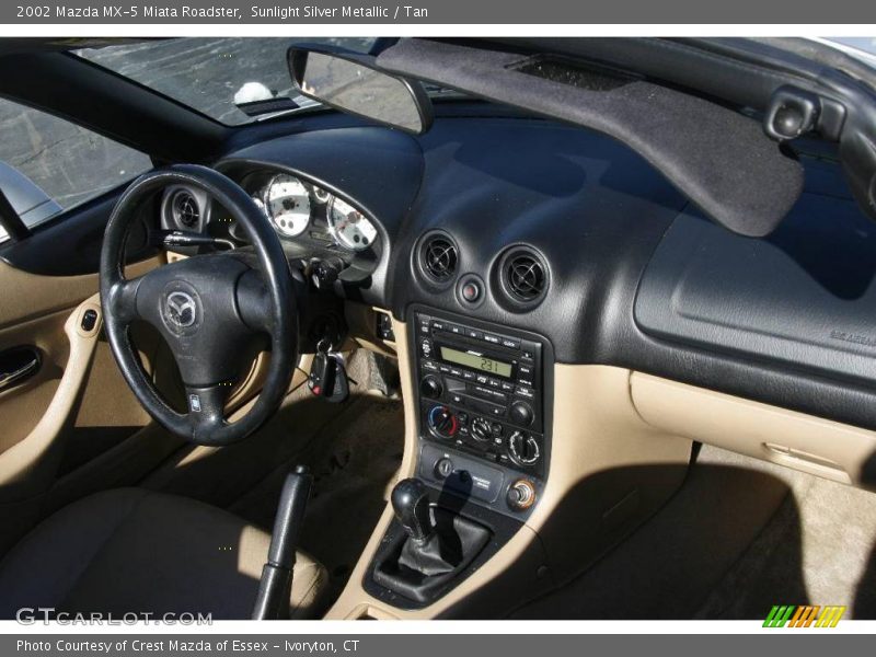 Sunlight Silver Metallic / Tan 2002 Mazda MX-5 Miata Roadster