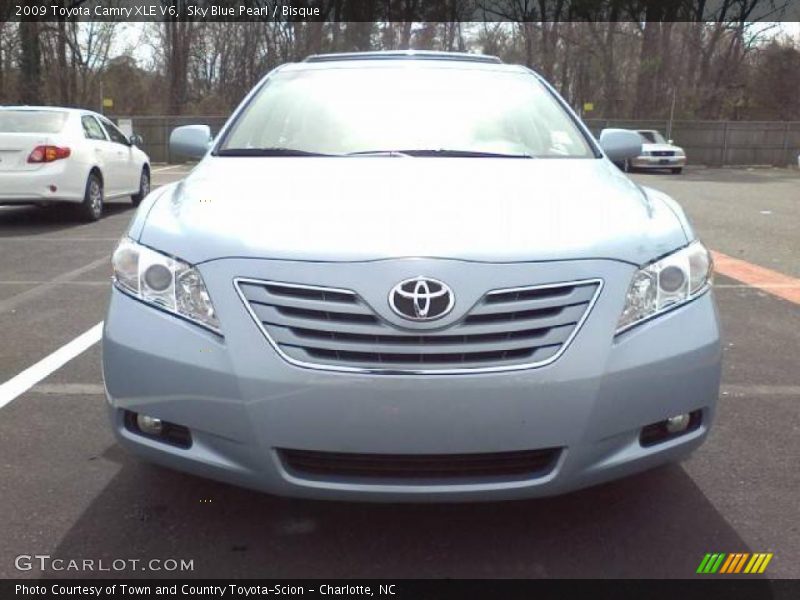 Sky Blue Pearl / Bisque 2009 Toyota Camry XLE V6